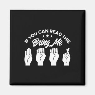 Imán El lenguaje del Rótulo me trae cerveza sorda