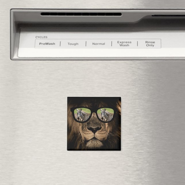 Imán El león africano busca la cebra (In situ (lavavajillas))