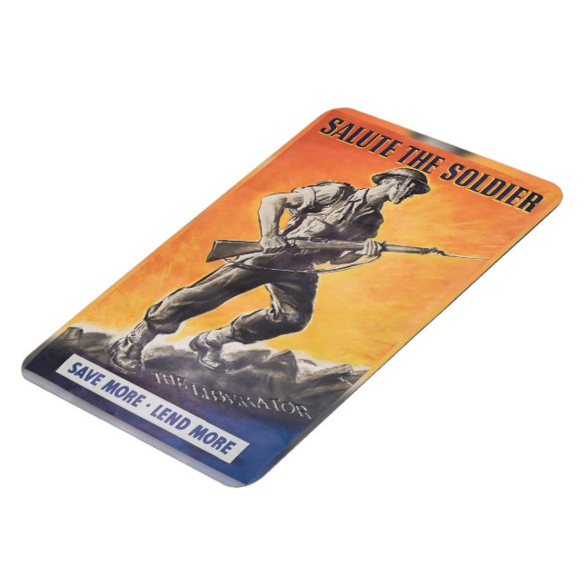 Imán El Libertador. Reimpresión del poster británico en (Lado Izquierdo)