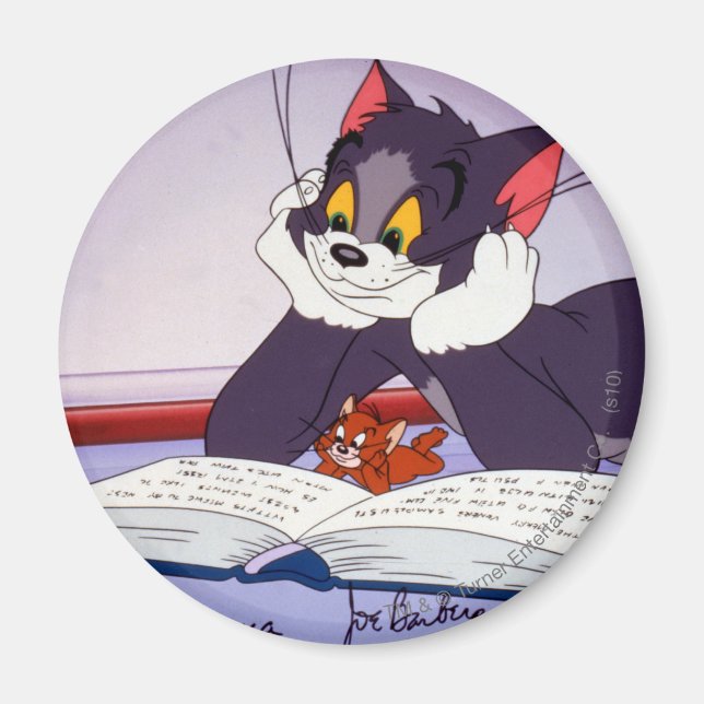 Imán El Libro De Lectura De Tom Y Jerry Autografiado (Frente)