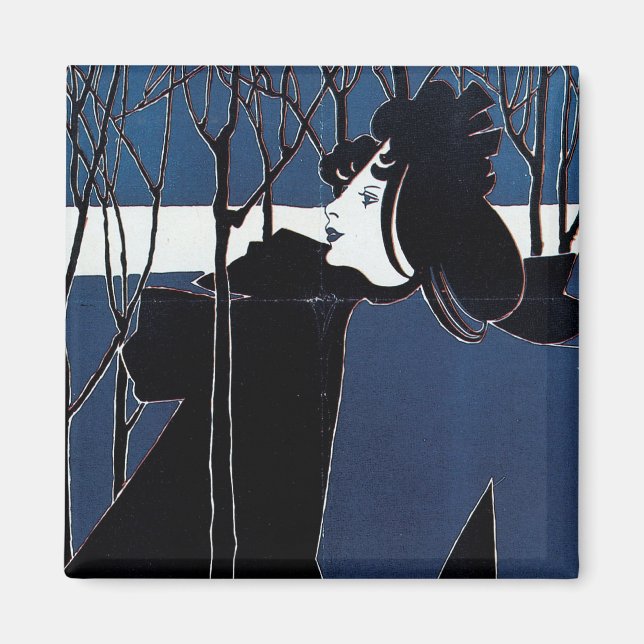 Imán El Libro de Papel ~ Dama Azul (Frente)