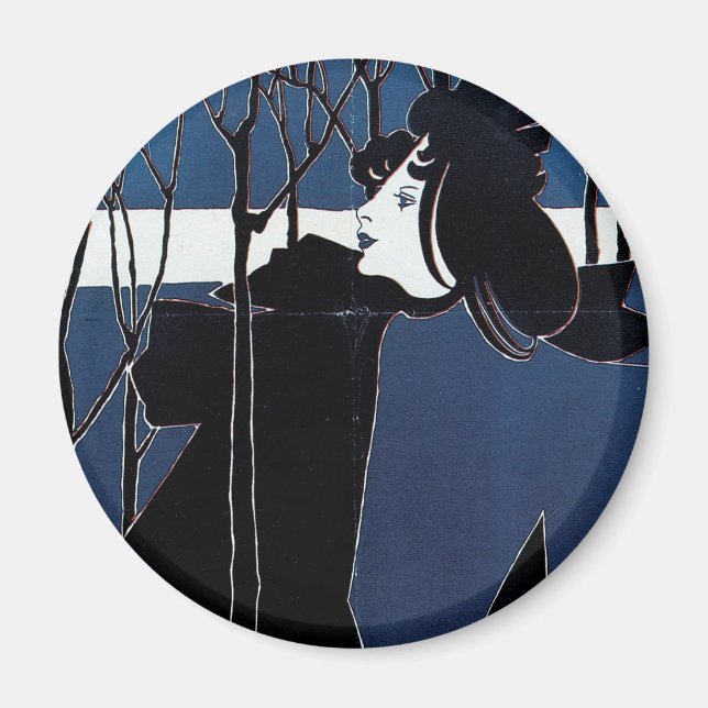 Imán El Libro de Papel ~ Dama Azul (Frente)