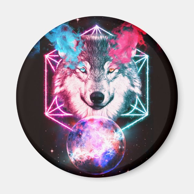 Imán El lobo espacial místico (Frente)