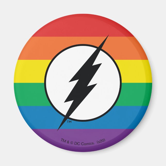 Imán El logo de Flash Rainbow (Frente)