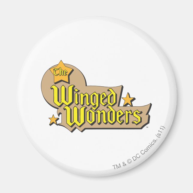 Imán El logotipo de Winged Wonders (Frente)