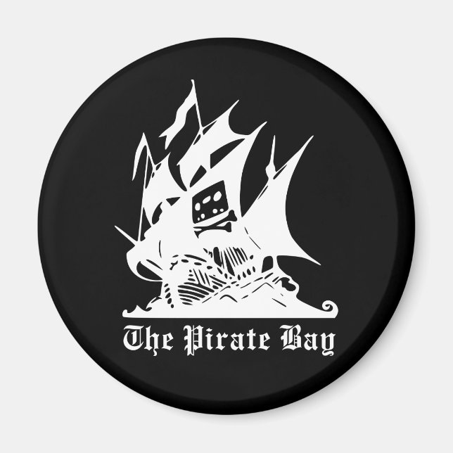 Imán el logotipo del barco pirata Bay pirate (Frente)