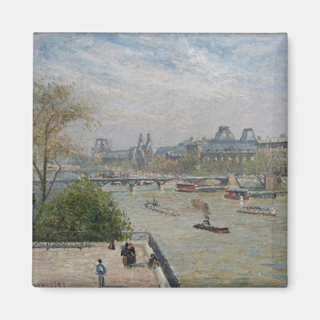 Imán El Louvre, la primavera de Camille Pissarro (Frente)