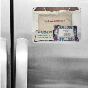 Imán El lugar de la abuela es mi personalizable Happy P