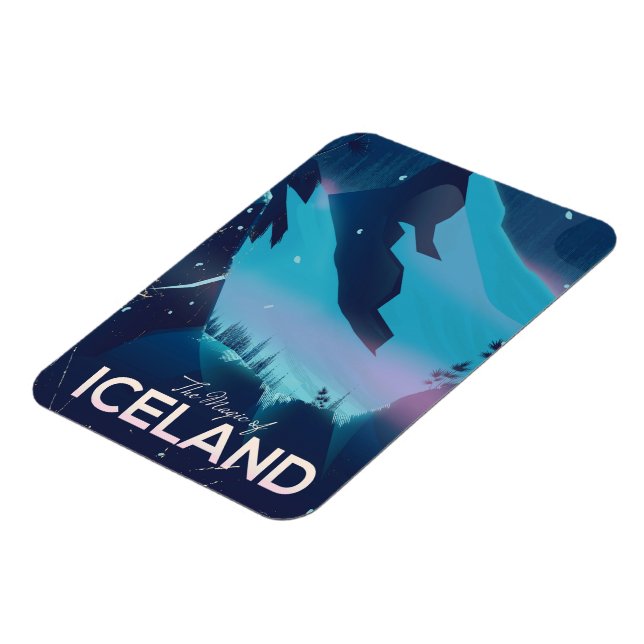 Imán El Magico de Islandia cartel de viaje (Lado Izquierdo)
