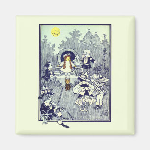 Imán El mago de Oz vintage, Dorothy conoce a los Munchk