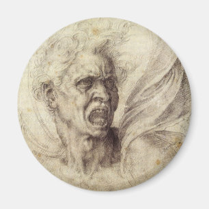 Imán El maldito alma de Miguel Ángel, cabeza de un homb