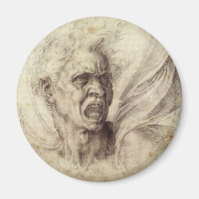 Imán El maldito alma de Miguel Ángel, cabeza de un homb (Frente)