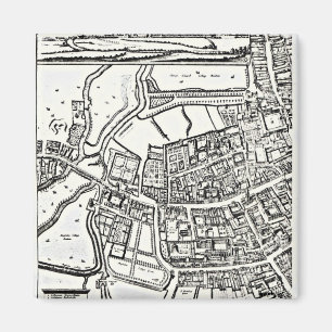 Imán El mapa de Loggan de Oxford, hoja del este