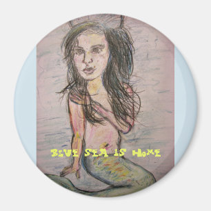 Imán El mar azul de la sirena es hogar