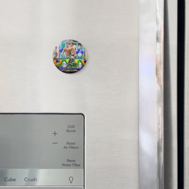 Imán El Mardi Gras de SlipperyJoe enmascara abalorios d (In situ (nevera))