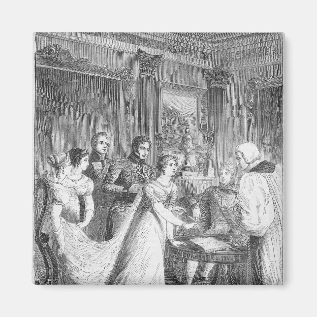 Imán El matrimonio de la princesa Charlotte de (Frente)