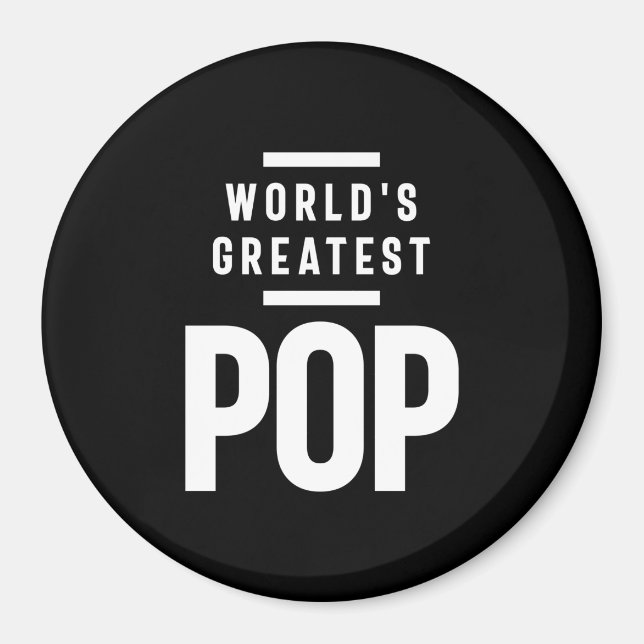 Imán El mayor pop del mundo | Regalo del abuelo del pad (Frente)