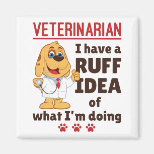 Imán El Médica veterinario cutáneo "Dogtor Ruff Idea"