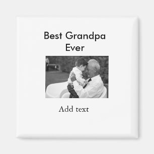 Imán El mejor abuelo siempre agrega el nombre de la fot