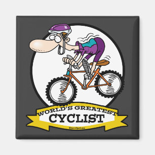 IMÁN EL MEJOR CICLISTA DEL MUNDO HOMBRE DIBUJO ANIMADO