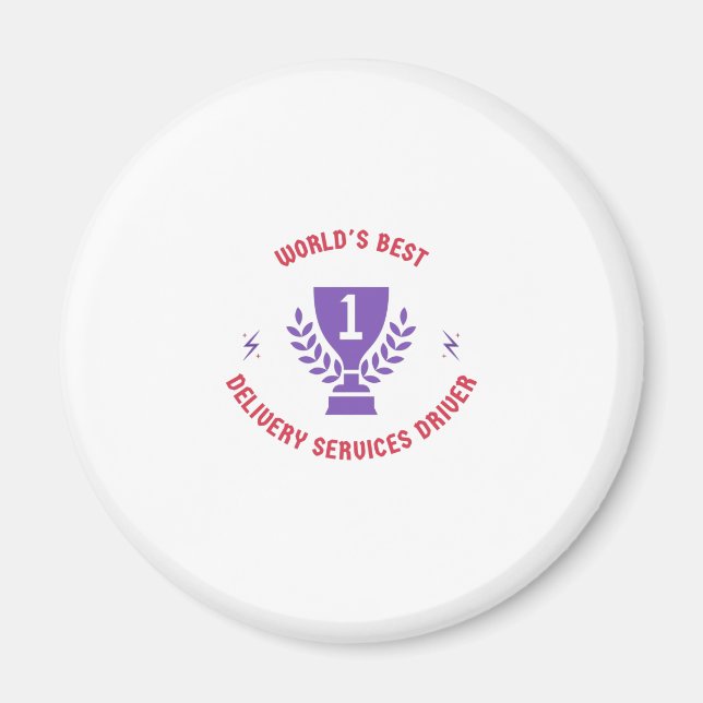 Imán El mejor conductor de servicios de entrega del mun (Frente)