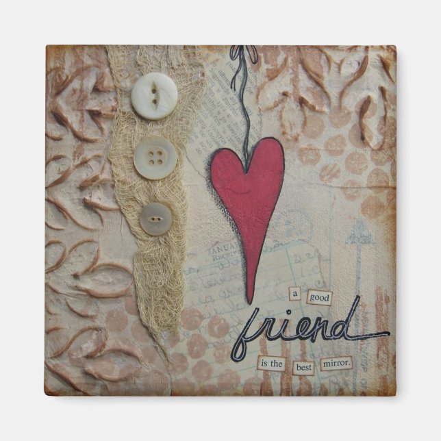 Imán "El mejor espejo" Magnet de arte de Nancy Lefko (Frente)