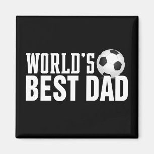 Imán El mejor fútbol de tipografía de papá del mundo