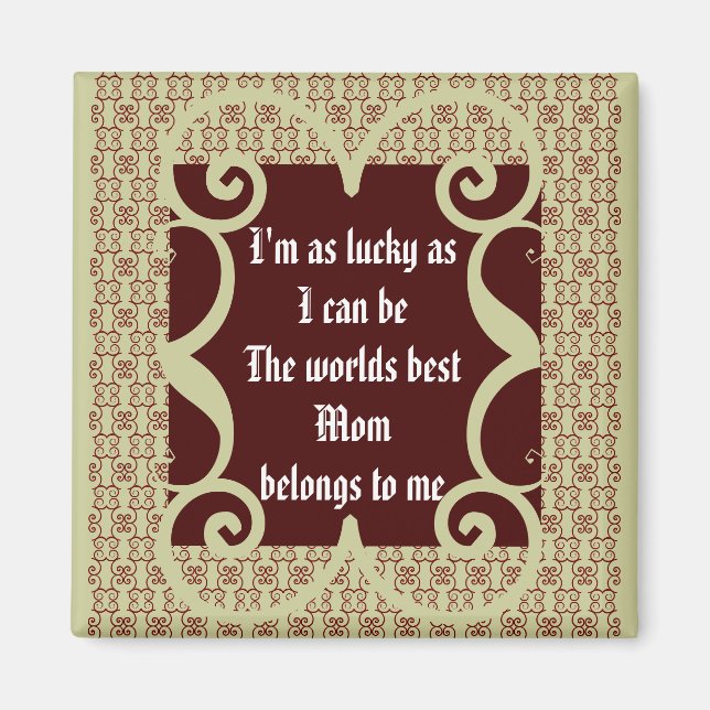 IMÁN EL MEJOR MAGNET DE MOM DEL MUNDO DE ESTILO ANTIGUO (Frente)