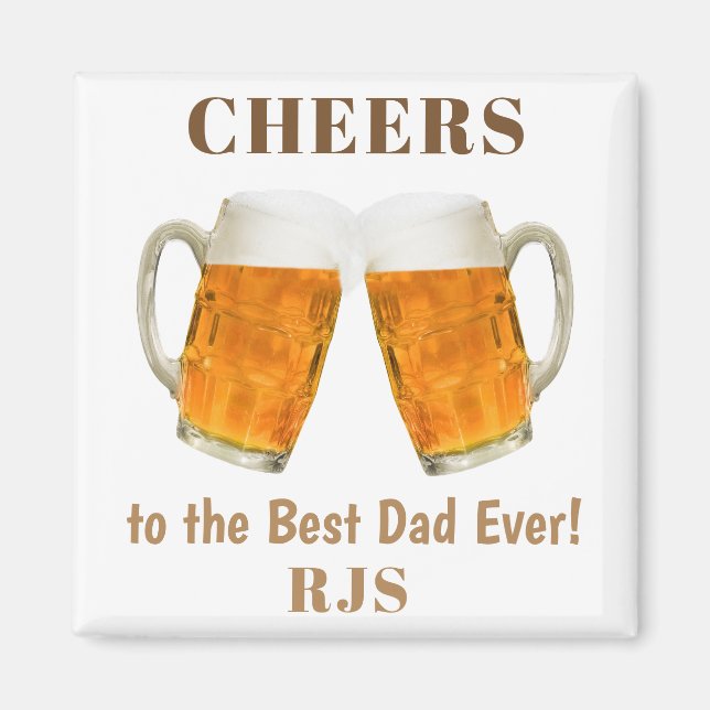 Imán El mejor monograma de la historia de papá (Frente)