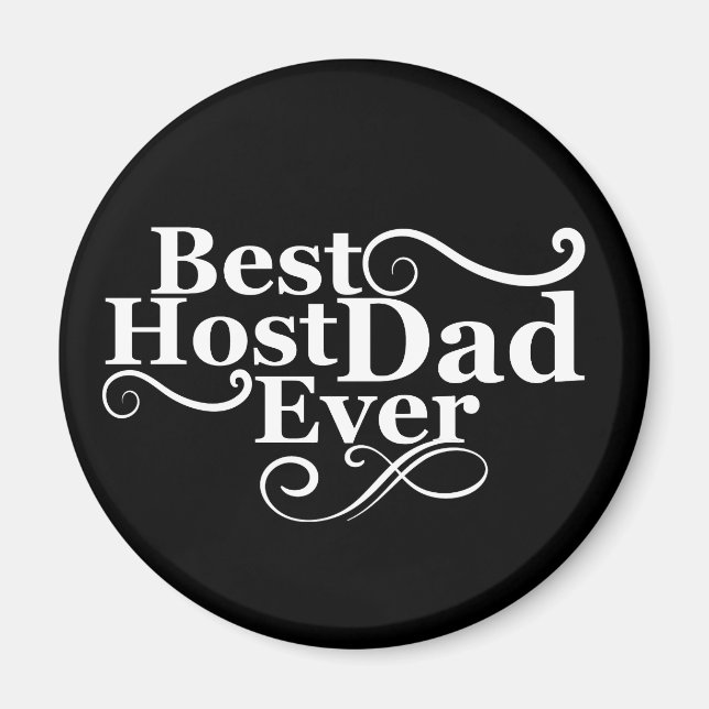 Imán El mejor padre anfitrión siempre feliz padre regal (Frente)