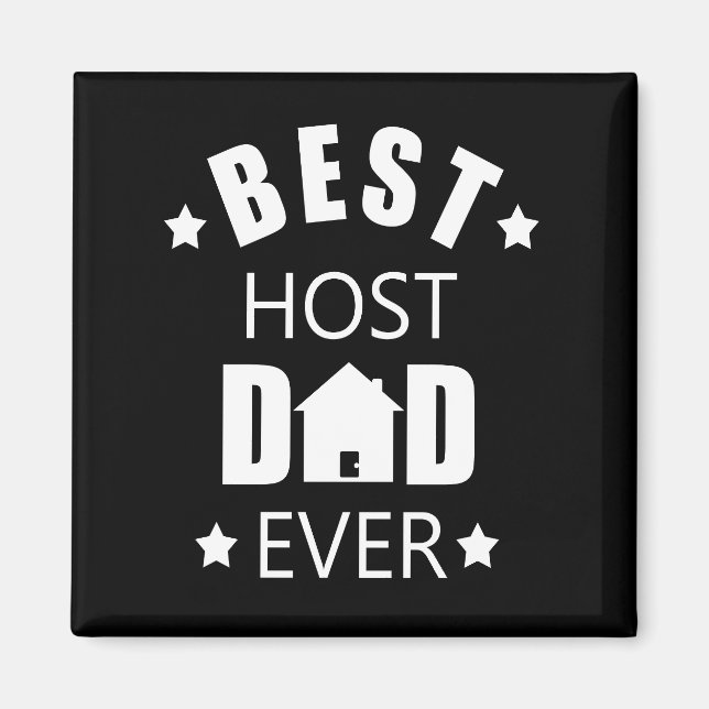 Imán El mejor padre anfitrión siempre feliz padre regal (Frente)