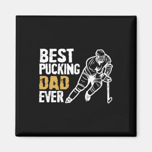 Imán El Mejor Padre Pucking Retro Entrenador de Hockey