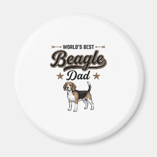 Imán El mejor papá Beagle del mundo perro vintage