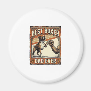 Imán El Mejor Papá Boxer de Todos los Tiempos Vintage P