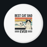 Imán El Mejor Papá de Gatos Retro Camiseta Puño de Gato<br><div class="desc">El Mejor Papá de Gatos Retro Camiseta Puño de Gato_1</div>