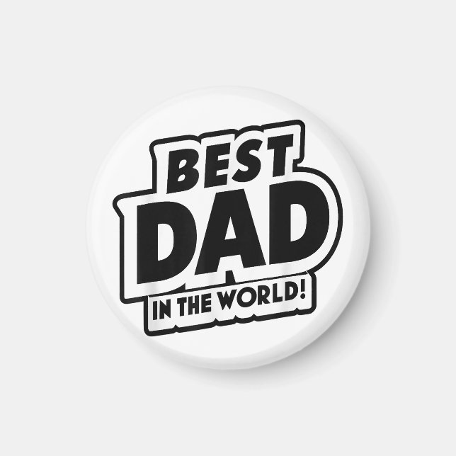 Imán El mejor papá del mundo en el Día del Padre (Frente)