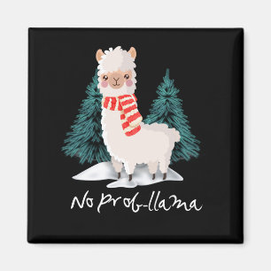 Imán El mejor regalo para la Alpaca es sin Navidades de