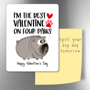 Imán El mejor San Valentín con cuatro patas frigorífico