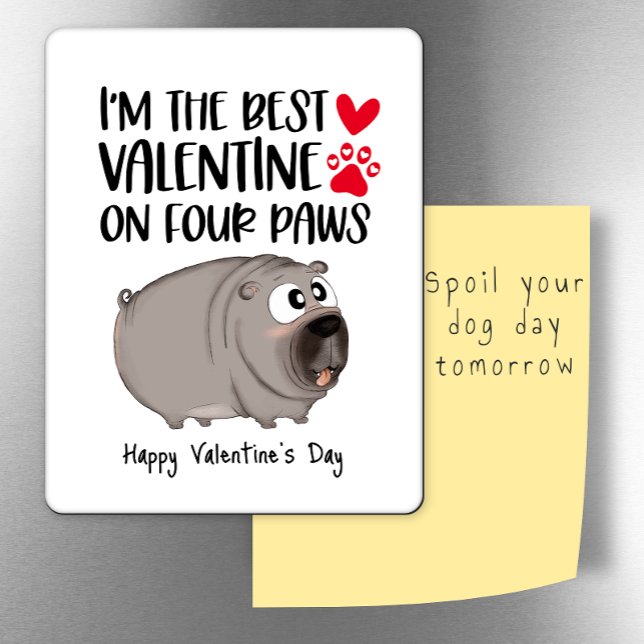 Imán El mejor San Valentín con cuatro patas frigorífico (Subido por el creador)