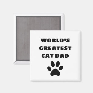 Imán El mejor texto de Personalizado de papá gato del m