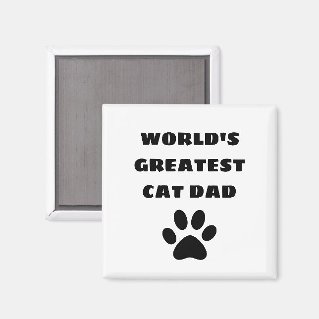 Imán El mejor texto de Personalizado de papá gato del m (Anverso/Reverso)