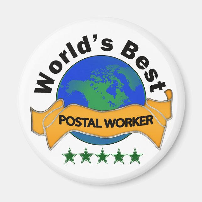 Imán El mejor trabajador postal del mundo (Frente)