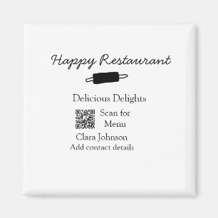 Imán El menú de exploración de nombres de restaurantes 