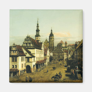 Imán El Mercado de Pirna por Bernardo Bellotto