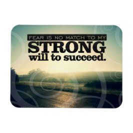 Imán "El miedo no coincide" Motivación Afirmación flexi