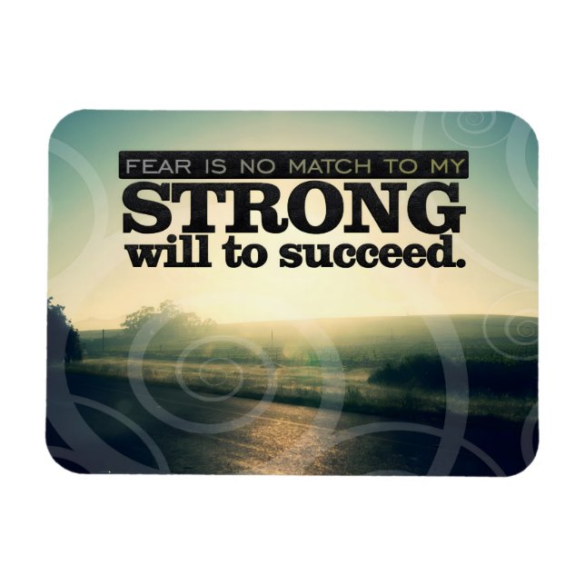 Imán "El miedo no coincide" Motivación Afirmación flexi (Horizontal)