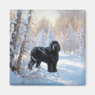 Imán El miedo ruso negro deja que nieva a Navidades
