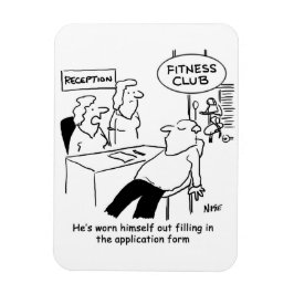 Imán El miembro del gimnasio está agotado