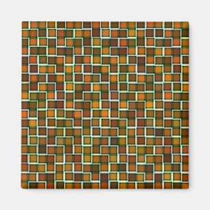 Imán El mosaico abstracto del tono de la tierra ajusta