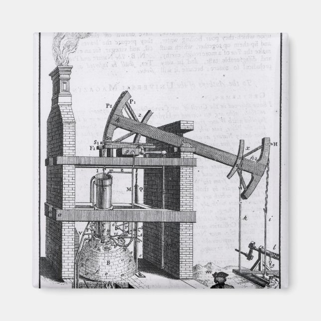 Imán El motor para elevar el agua por fuego (Frente)